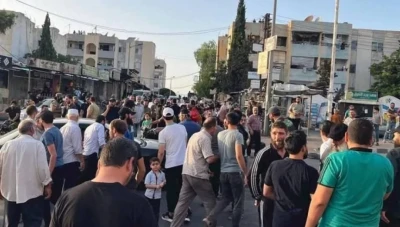احتجاجات في قدسيا بريف دمشق ضد قرار إخلاء مساكن العرين خلال 3 أيام